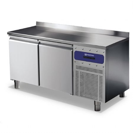 Meuble rfrigr ptisserie 2 portes 600x400 mm plan en inox avec dosseret -2/+8C