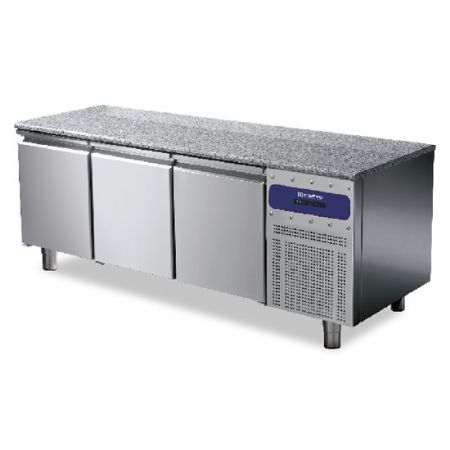 Meuble rfrigr ptisserie 3 portes 600x400 mm plan en granite -2/+8C