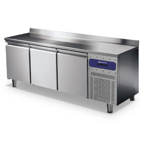 Meuble rfrigr ptisserie 3 portes 600x400 mm plan en inox avec dosseret -2/+8C