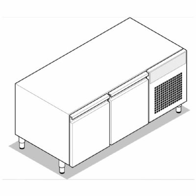 Soubassement rfrigr - 2 portes - Gamme 700 - BP120