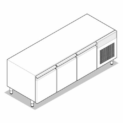 Soubassement rfrigr - 3 portes - Gamme 700 - BP160