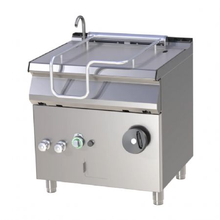 Sauteuse  bascule professionnelle  gaz cuve en inox 50L sur coffre allumage piezo