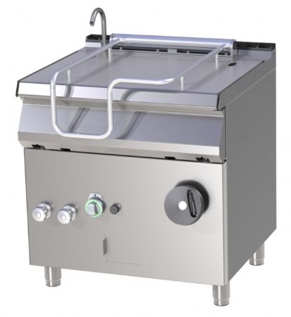 Sauteuse  bascule manuelle professionnelle  gaz cuve en inox 50L sur coffre