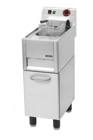 Friteuse lectrique 8 litres professionnelle sur coffre avec soubassement - 328x609x900 mm