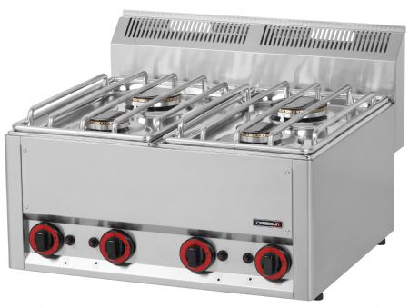 Fourneau  poser professionnel au gaz avec 4 feux - 658x609x488 mm