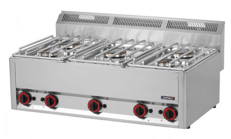 Fourneau  poser professionnel au gaz avec 5 feux - 988x609x488 mm