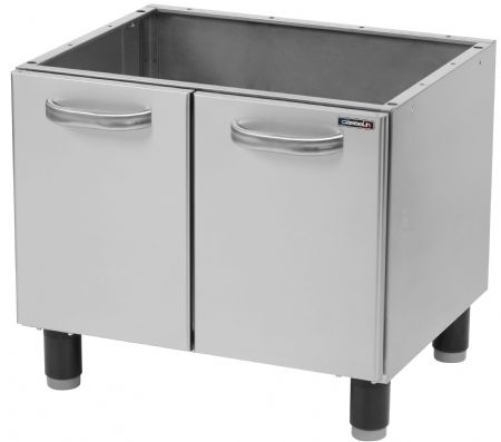 Soubassement avec 2 portes en acier inox - 660x510x570