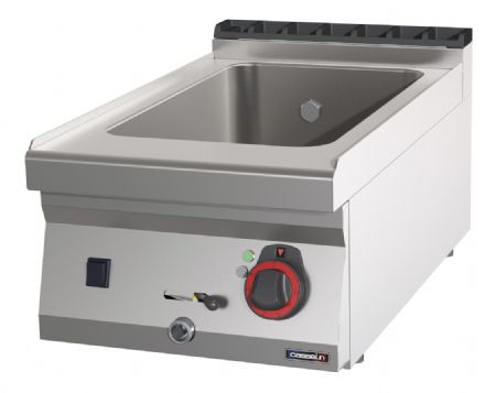 Bain-marie en inox  poser avec vanne de vidange 1600 W GN 1/1 - 400x700x330 mm