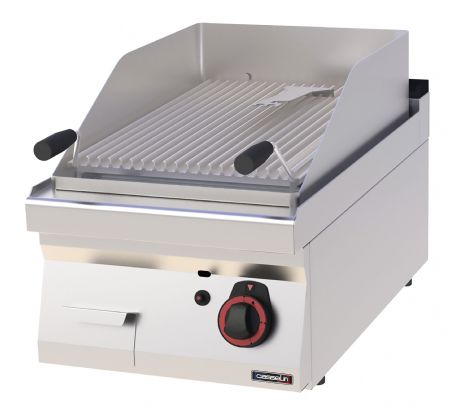 Grill inox professionnel  poser  pierre de lave au gaz - 400x700x426