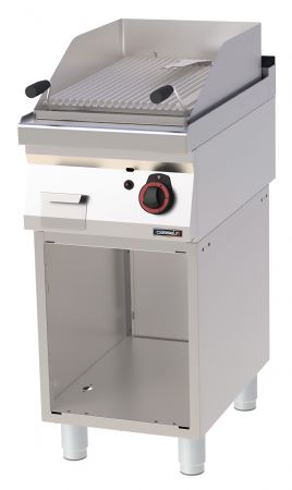 Grill  pierre de lave professionnel inox avec soubassement - 400x700x1004