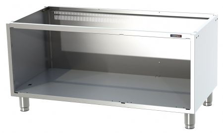 Soubassement inox ferm avec pieds rglables - 1200x700x600