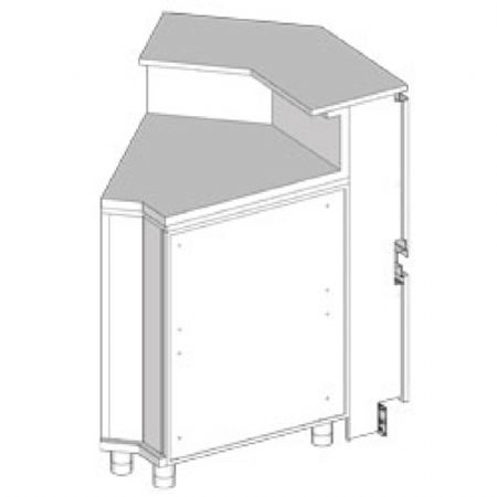 Angle neutre - ferm 45, avec tablette service