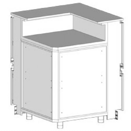 Angle neutre - ferm 90, avec tablette service