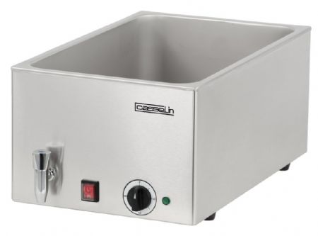 Bain-marie de table inox avec robinet de vidange GN 1/1 - 340x578x246 mm