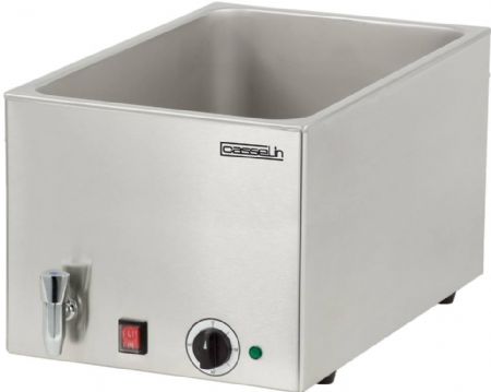 Bain-marie de table inox avec robinet de vidange GN 1/1 - 200 mm - 365x570x320 mm