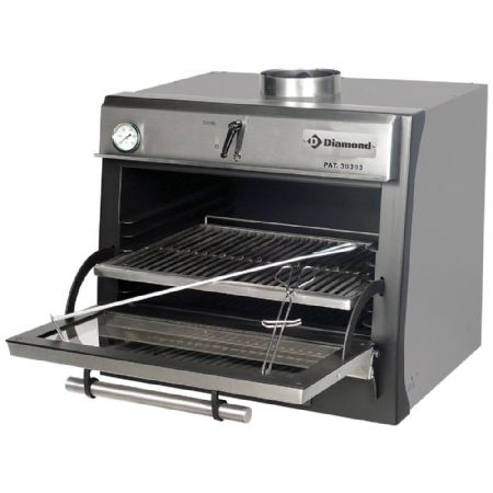 Four-BBQ  charbon GN 1/1 (60 Kg/h)/Inox