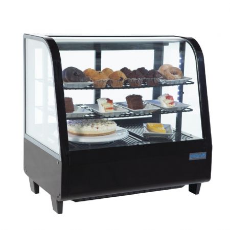 Vitrine rfrigre de comptoir noire 100 litres - 682x450x675 mm