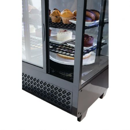 Vitrine rfrigre de comptoir noire 100 litres - 682x450x675 mm