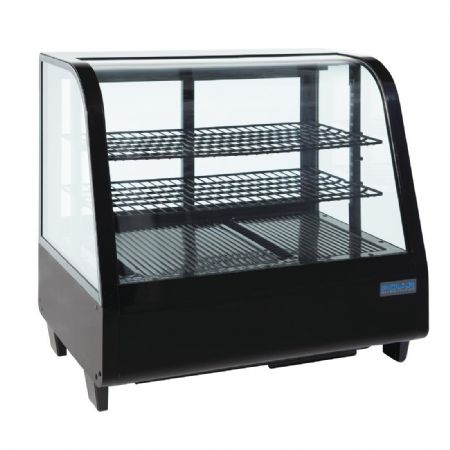 Vitrine rfrigre de comptoir noire 100 litres - 682x450x675 mm