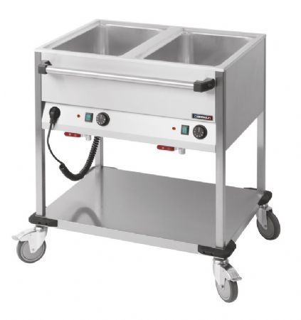 Chariot bain-marie  eau 2 x GN 1/1 - 700x850x900 mm