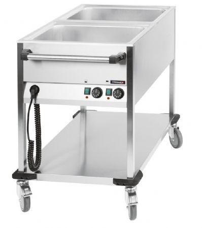 Chariot bain-marie  eau 2 x GN 1/1 - 850x700x900 mm