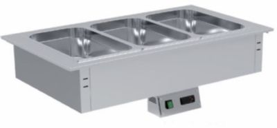 Cuve bain marie  eau encastrable 1 GN 1/1-150 - 465x646x215 mm