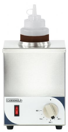 Chauffe-sauce inox avec 1 bouteille  sauce 1 litre incluses