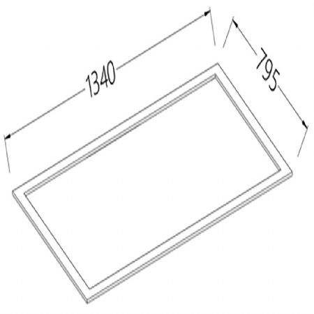 Option: Cadre inox pour encastrer L 1300 mm EURONORM