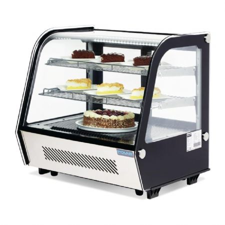 Vitrine rfrigre de comptoir noire 120 litres - 696x568x686 mm