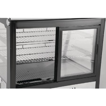 Vitrine rfrigre de comptoir noire 120 litres - 696x568x686 mm