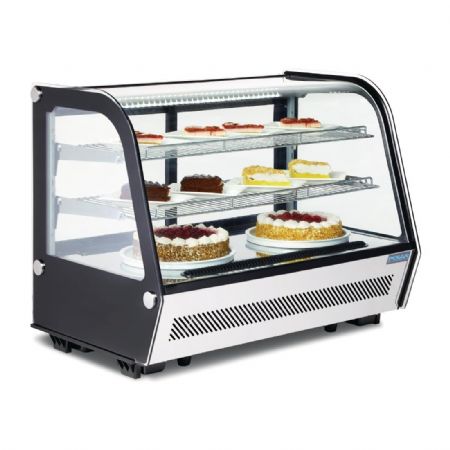 Vitrine rfrigre noire de comptoir 160 litres - 886x568x686 mm