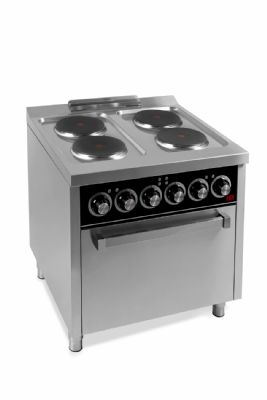 Fourneau professionnel lectrique sur four lectrique gn 2/1 avec 4 plaques 2,6 kW - 800x750x880 mm