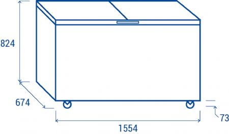 Conglateur coffre pour professionnel -15C  -25C - 500 L