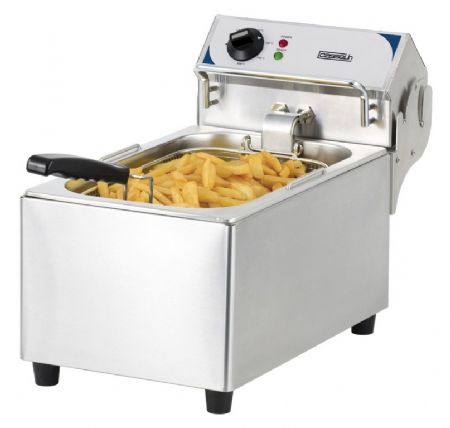 Friteuse  poser lectrique professionnelle inox 10 litres - 287x570x375 mm