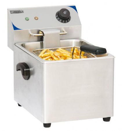 Friteuse  poser lectrique professionnelle inox 4 litres - 220x400x315 mm