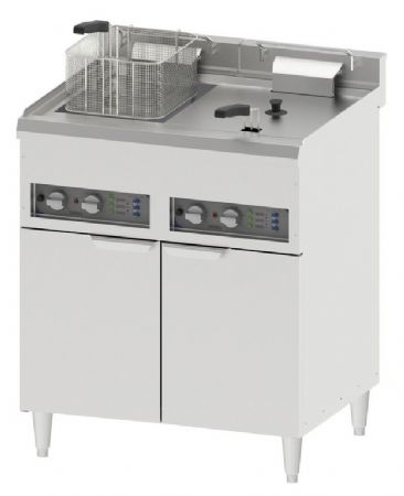 Friteuse lectrique professionnelle inox sur pieds 2x16 litres - 2x285x327x235 mm