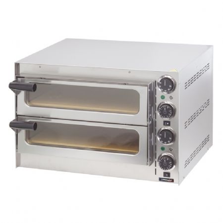 Four  pizza inox avec 2 chambres - 550x430x379 mm