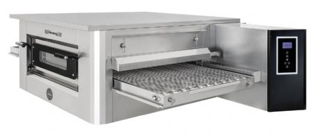 Four  pizza inox convoyeur 206 pizzas 25cm/h - 2250x 1560x600 mm