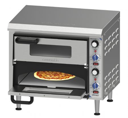 Four  pizza pro lectrique inox avec 2 chambres 35 cm - 585x545x505 mm