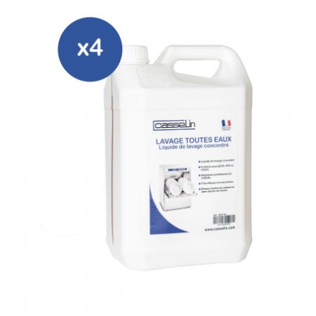 Lot de 4 liquides de lavage pour lave-vaisselle - 5 litres