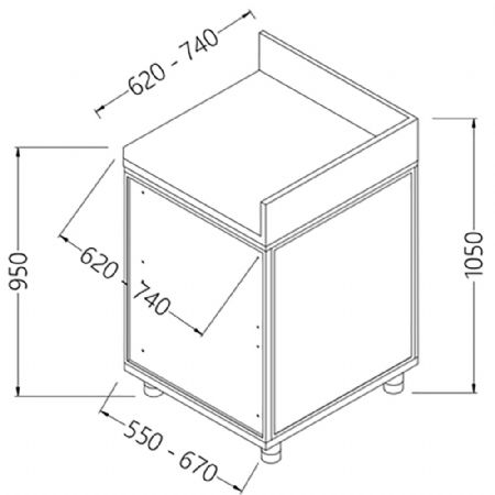 Angle arrire neutre - ferm 90, avec dosseret