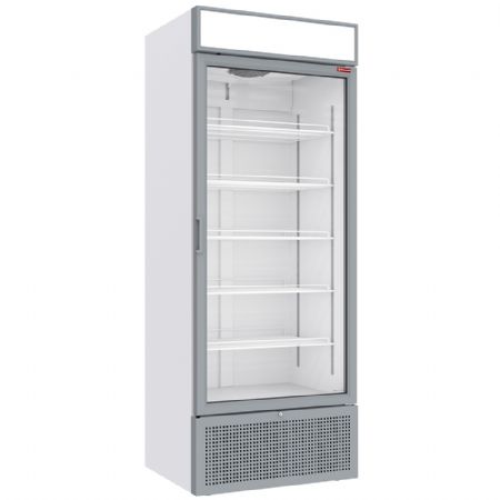 Vitrine positive 715 litres blanche avec caisson lumineux