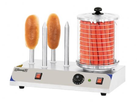 Appareil  hot-dog lectrique avec 4 plots chauffants pour pains - 505x280x400 mm