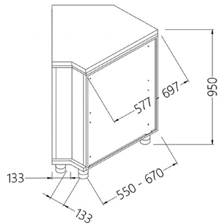 Angle arrire neutre - ferm 45