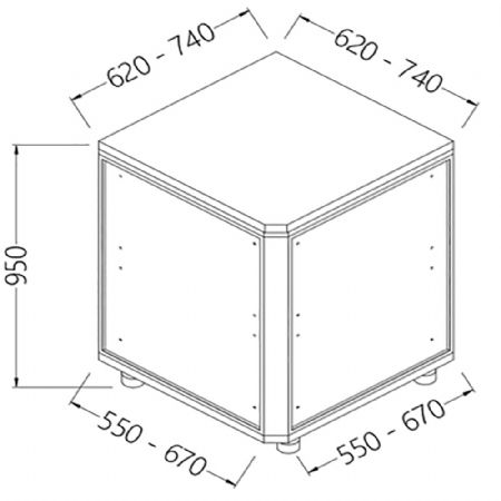 Angle arrire neutre - ferm 90