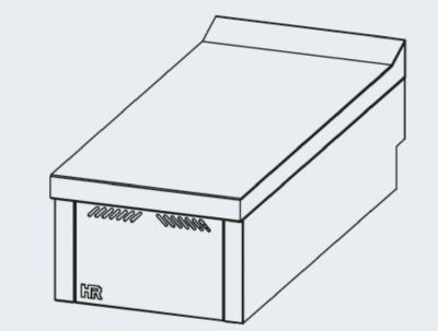 Meuble neutre de table sans tiroir - 400x930x316 mm