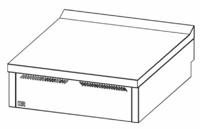 Meuble neutre de table sans tiroir - 800x930x316 mm