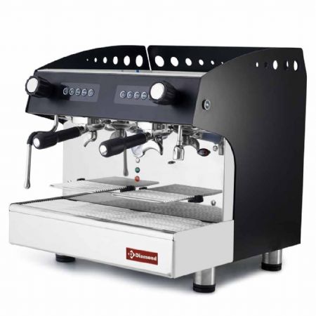 Machine  caf professionnelle expresso 2 groupes, automatique  NOIR