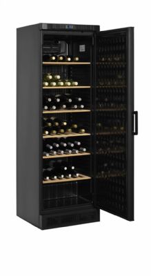 Armoire rfrigre cave  vin noire ventil avec une porte pleine 350 L - 595 x 640 x 1840 mm
