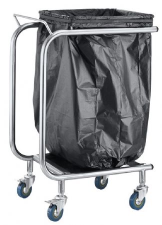 Porte sac poubelle mobile inox - 505x355x800 mm